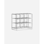 Vínrekki f/ 12 flöskur, silfur