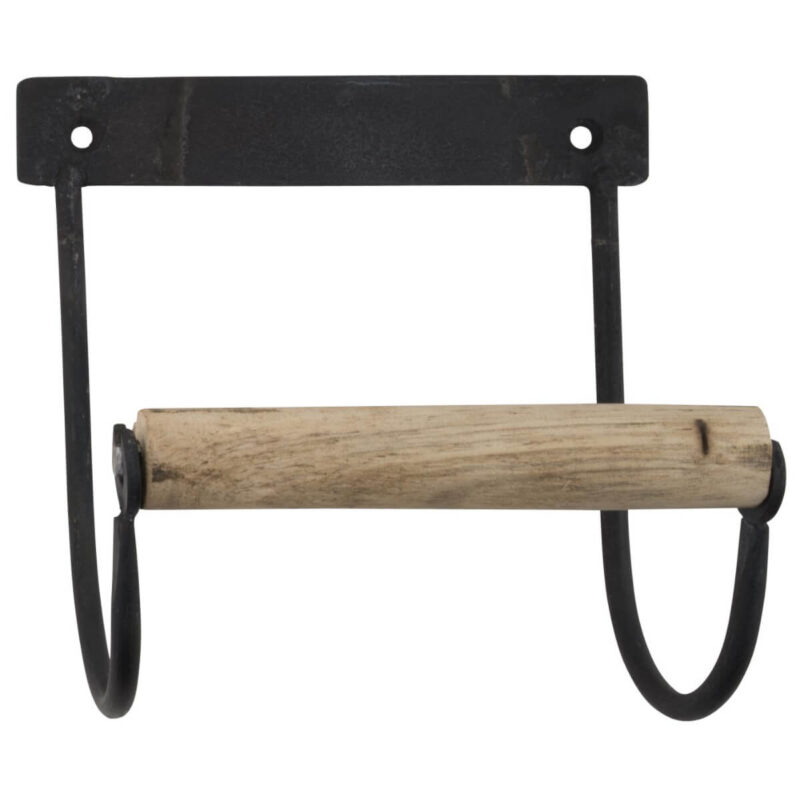 Klósettpappírshaldari - svart, 14cm
