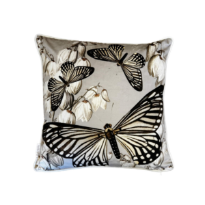Púði - Velvet grey butterfly