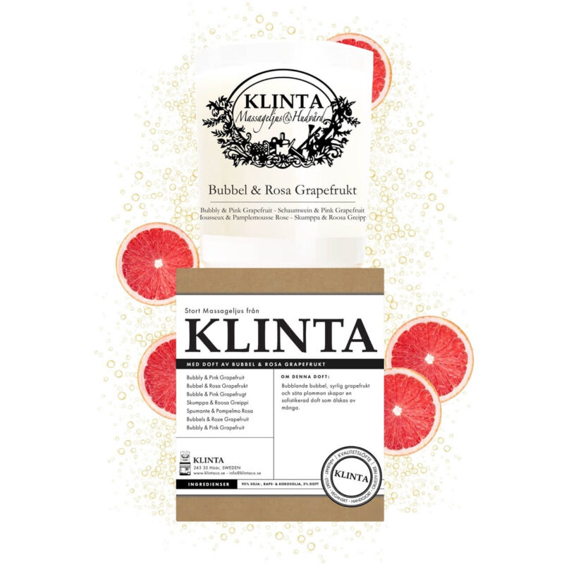 KLINTA ilm/nuddkerti -  Búbblu/blóðappelsína