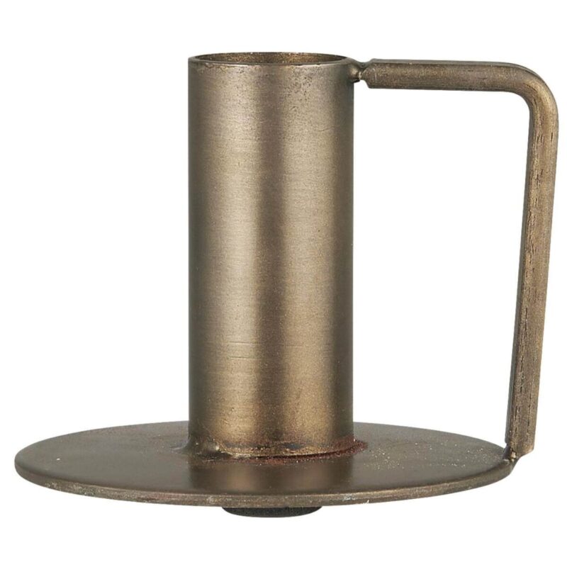 Kertastjaki - brass m/ haldi