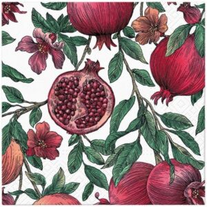 Servíettur - Pomegranate, 20stk