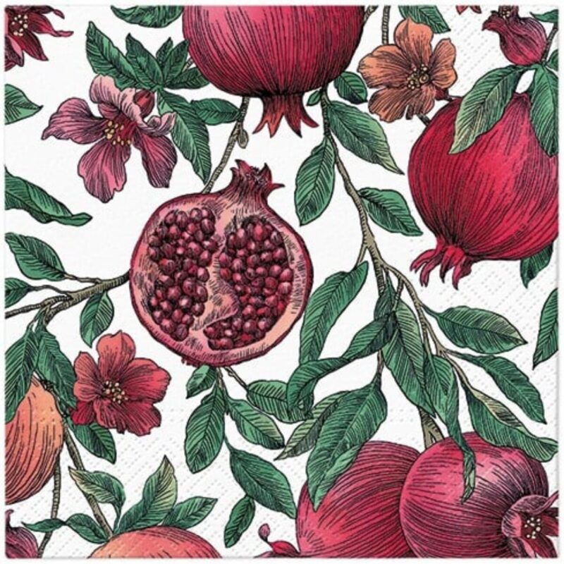 Servíettur - Pomegranate, 20stk