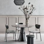 GAYA - borðstofuborð m/ marmaraplötu