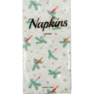 Servéttupakki  Xmas gold/green íla 12pk