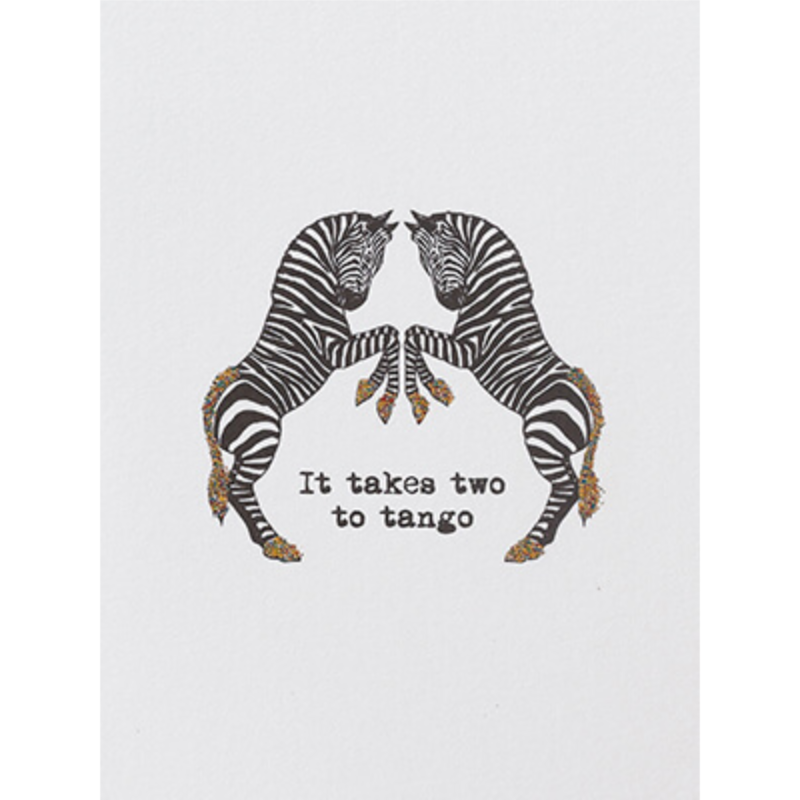 Kort - Sebrahestar "It takes two to tango"
