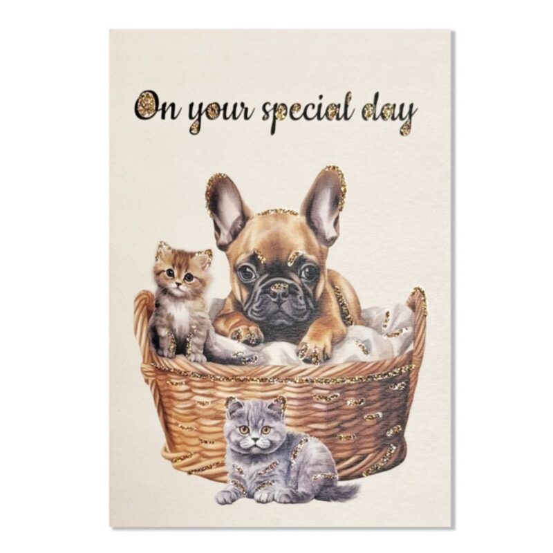 Kort - "On your special day", hundar