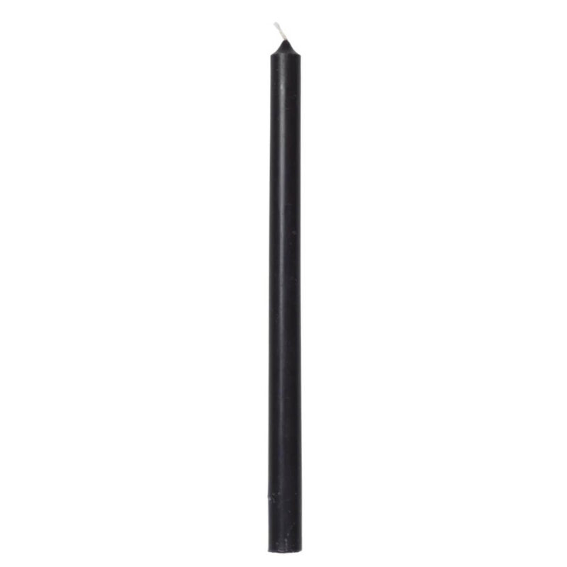Mjótt kerti - Svart, 20cm