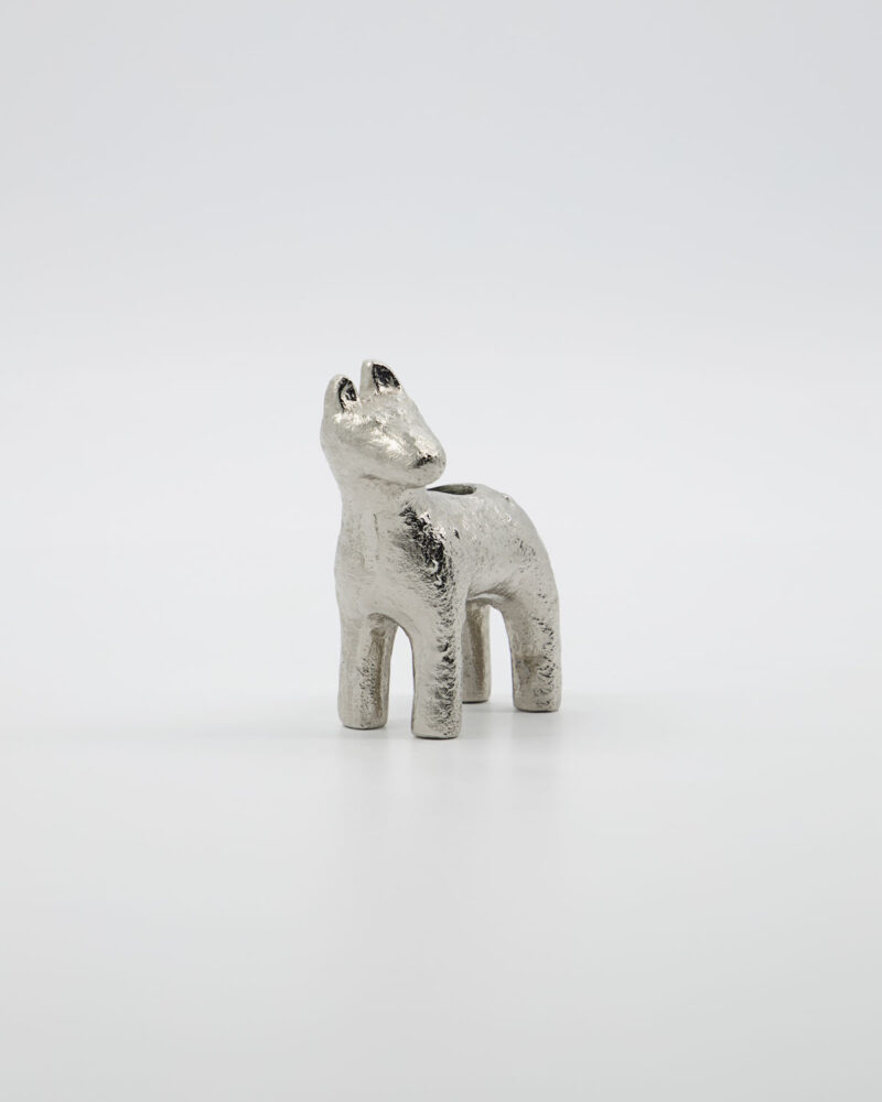 Kertastjaki Horse antique silfur h:7,5cm - Image 6