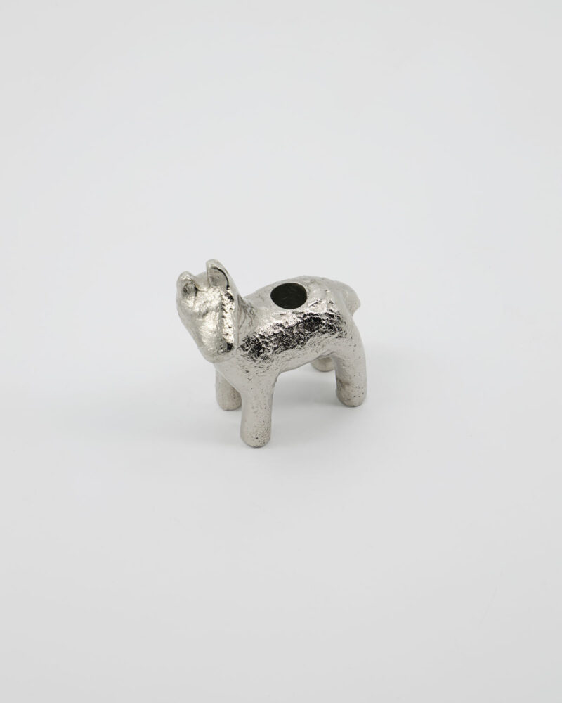 Kertastjaki Horse antique silfur h:7,5cm - Image 5