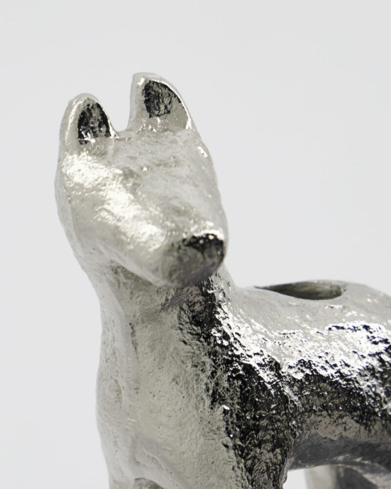 Kertastjaki Horse antique silfur h:7,5cm - Image 4