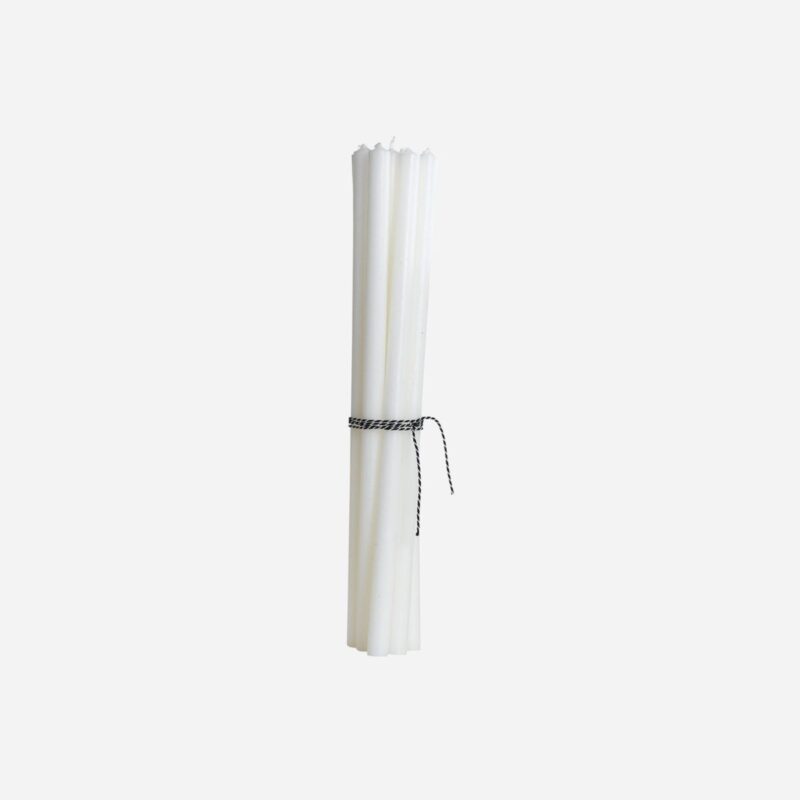 Mjókerti - Hvítt, 30cm