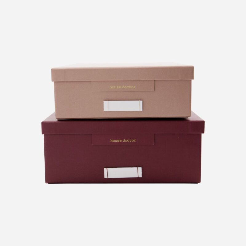KEEP - Geymslubox burgundy/bleikt