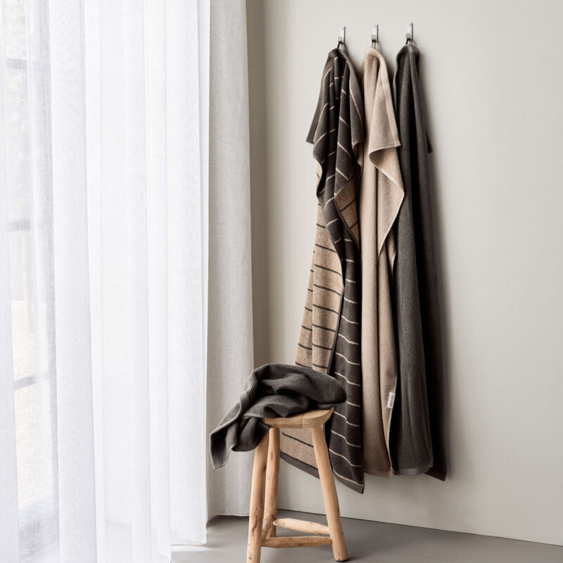 STRIPE - Handklæði, Army 70x140cm - Image 4
