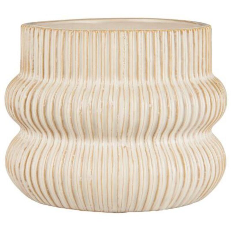 GROOVES - blómapottur, ljós 16cm