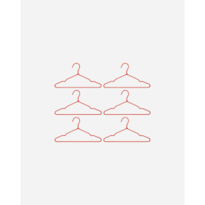 WIRE - Herðatré, rauð 6stk