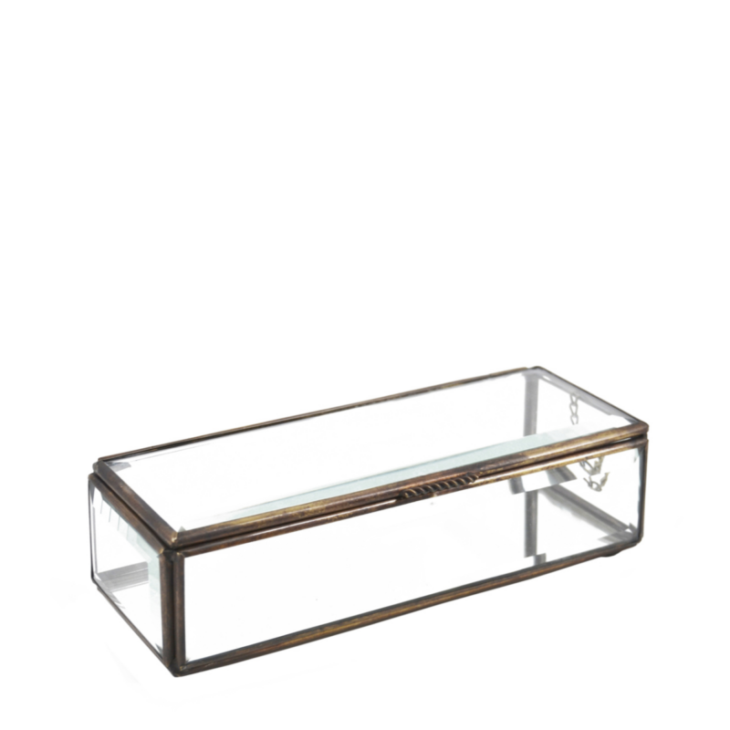 BISEL – Glerbox m/loki, 20cm - Fakó