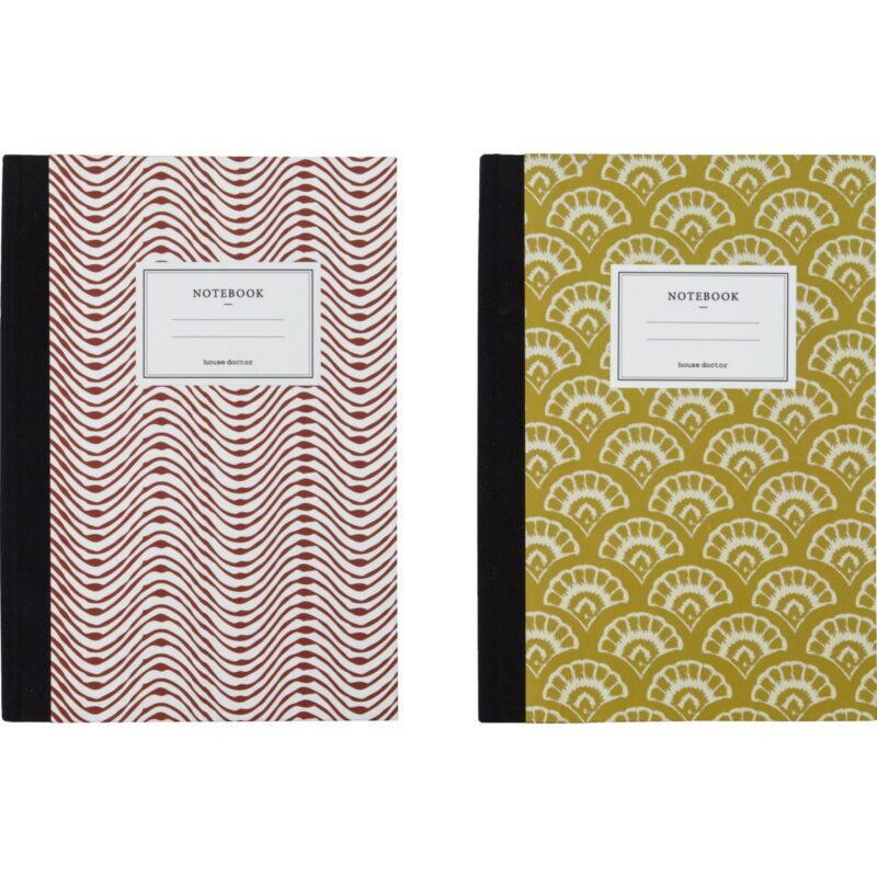 NOTE - Stílabækur, 2 í setti red/mustard