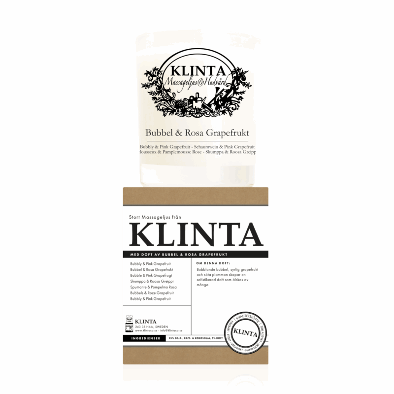 KLINTA ilm/nuddkerti -  Búbblu/blóðappelsína - Image 3