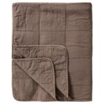 VINTAGE - Rúmteppi, brúnt 240x240cm