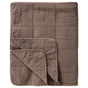 VINTAGE - Rúmteppi, brúnt 240x240cm