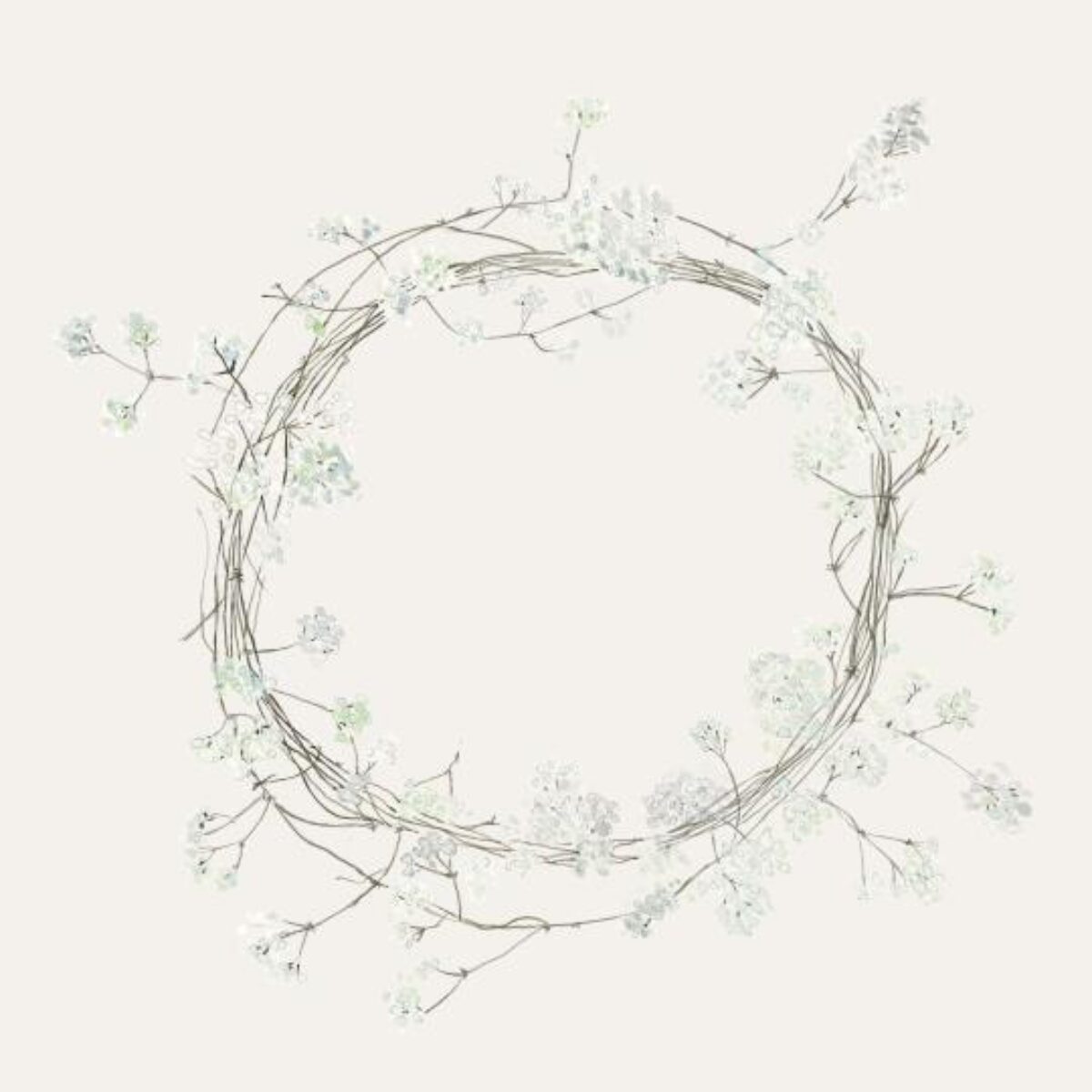 Servíettur - wreath of umbel flowe 50stk