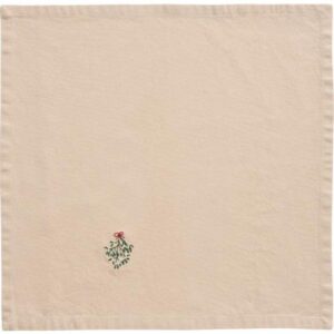 Tauservíetta m/mistletoe, linen 40x40cm