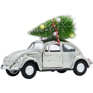 Xmas bíll silfur l: 12.5 cm