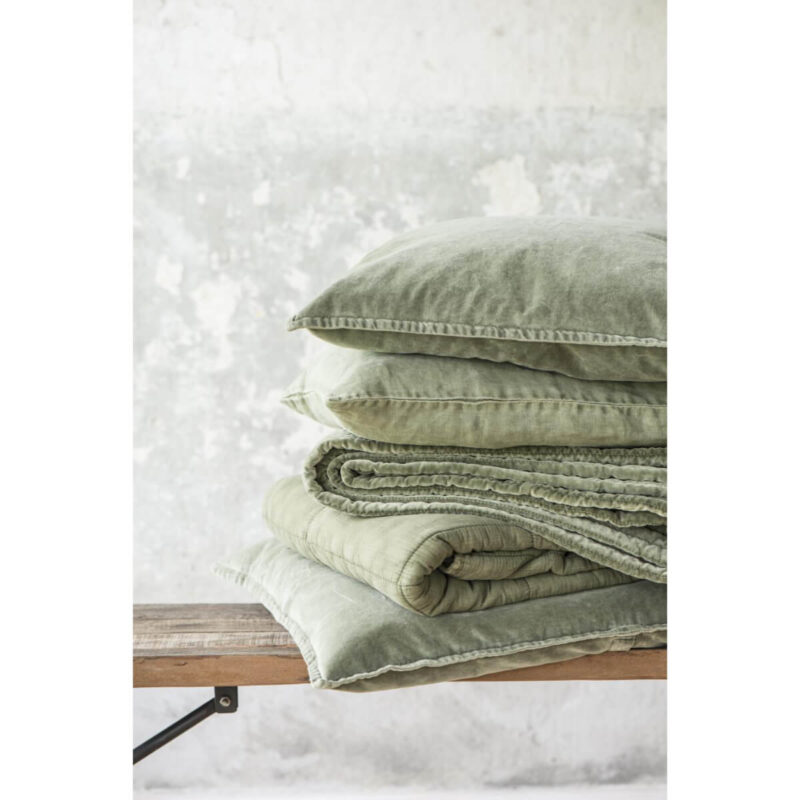 Velúr púði - olive, 50cm - Image 2