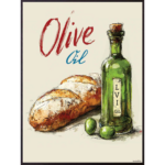 Mynd Olive oil 30x40cm án ramma