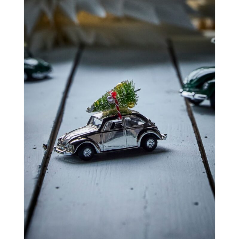 MINI Xmas bíll silfur l:8.5 cm - Image 3