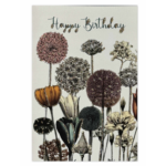 Kort - Happy Birthday wild flowers
