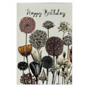 Kort - Happy Birthday wild flowers