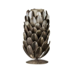Cone járnkertastjaki, silfur 9,3cm