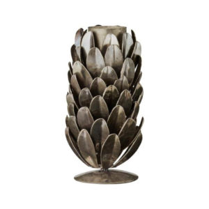 Cone járnkertastjaki, silfur 9,3cm