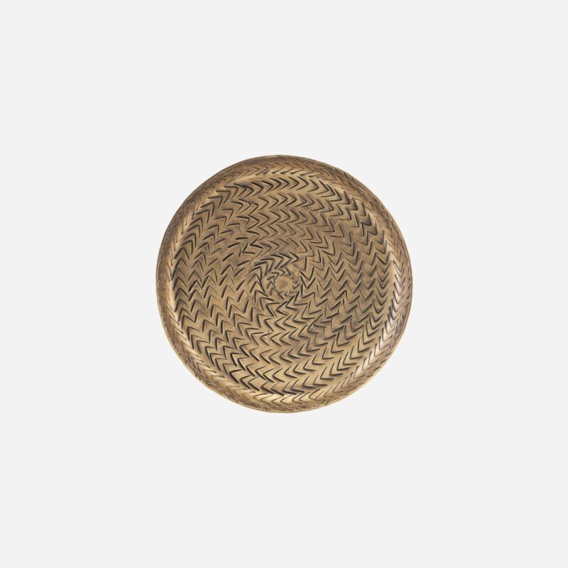 Rattan brass bakki