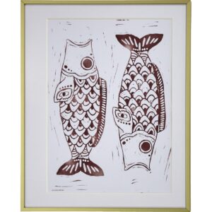 FISH - Mynd í ramma, 50x40cm