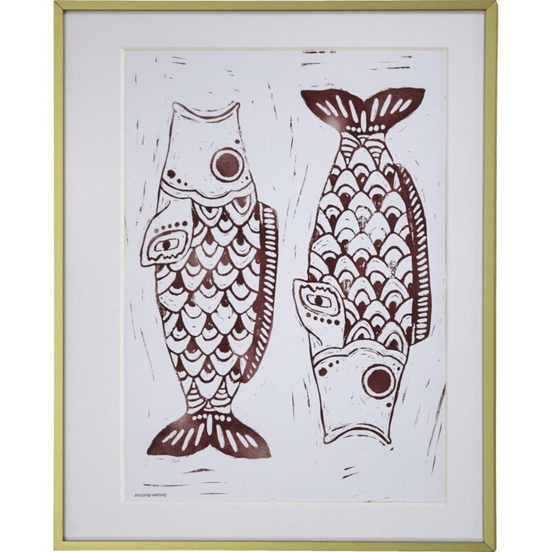 FISH - Mynd í ramma, 50x40cm