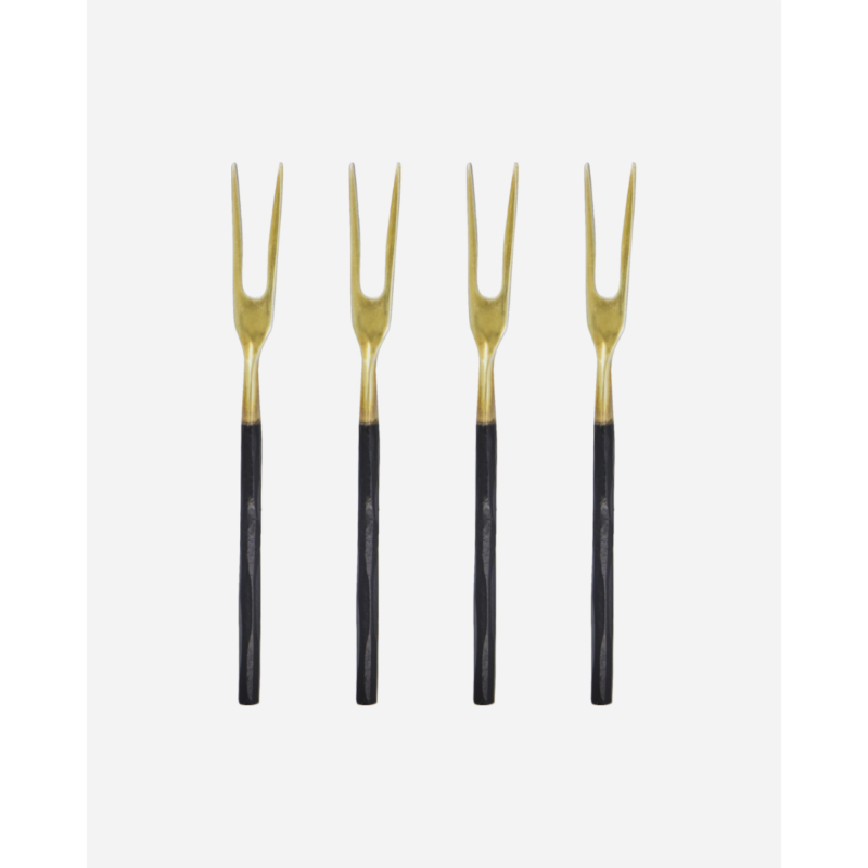 FORK - Tapas gafflar, antique brass 4stk