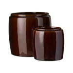 SAIGON - blómapottar, brúnt sett