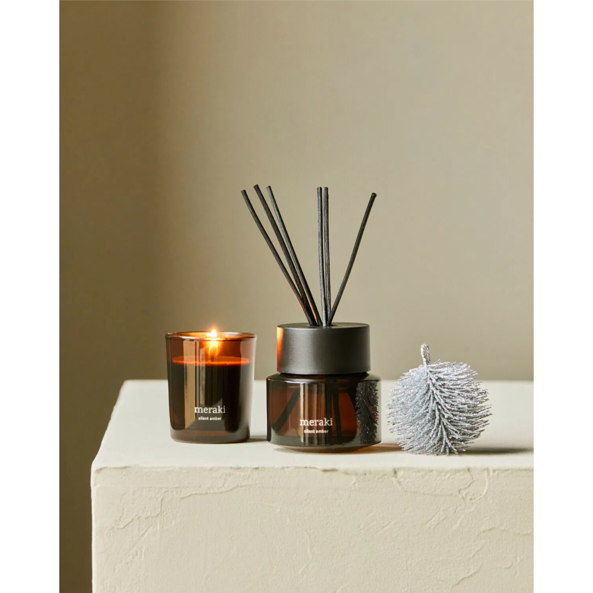 Gjafabox silent amber kerti/ilmst - Image 3