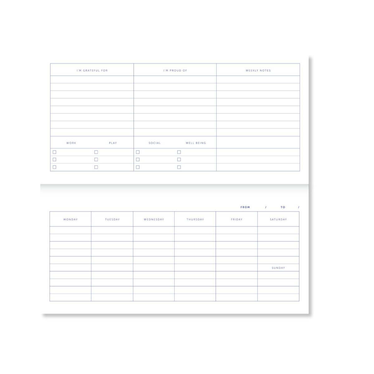 A. Journal - Fabrique Deskplanner, Stripes Pink Red - Image 2