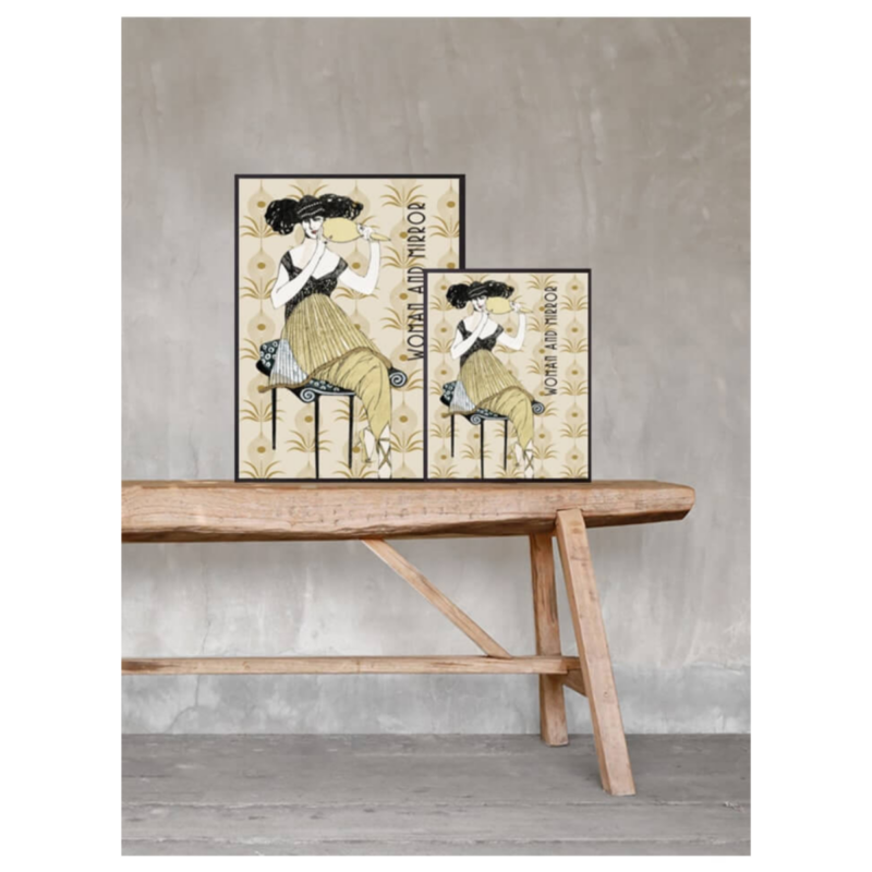 Mynd - Woman & Mirror, 50x70cm - Image 2