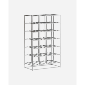 Vínrekki f/ 24 flöskur, silfur