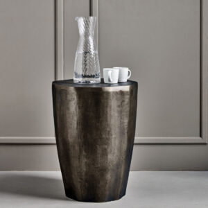 META - hliðarborð, antik brass