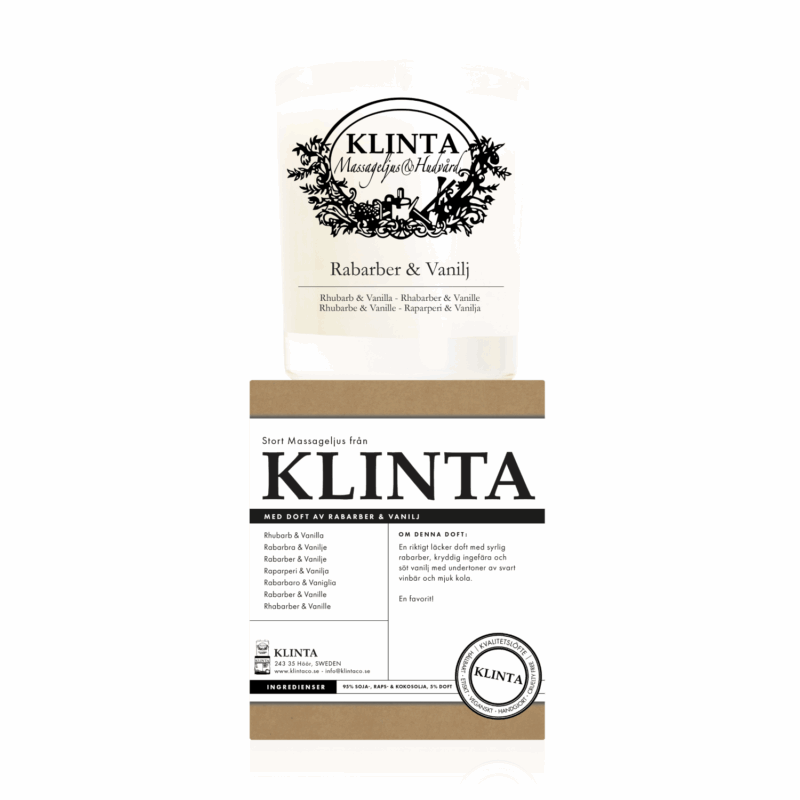 KLINTA ilm/nuddkerti -  Rababara/Vanillu - Image 3