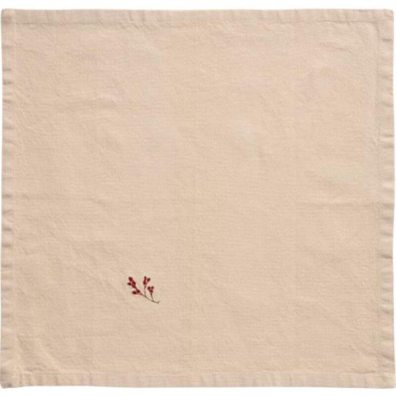 Tauservíetta m/berjum, linen 40x40cm
