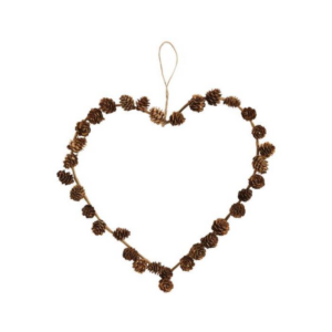 heart of cones, w/ jute string 30cm