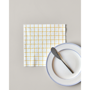CHECK - servíettur, gular