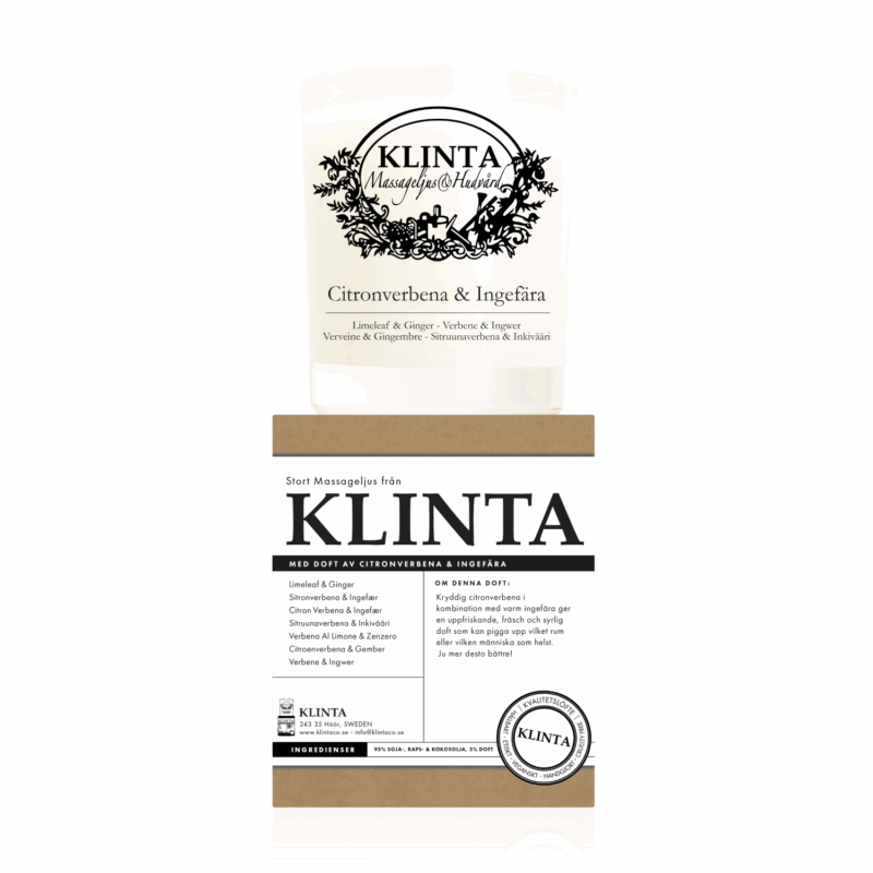 KLINTA ilm/nuddkerti -  Sítróna/engifer - Image 3